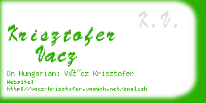 krisztofer vacz business card